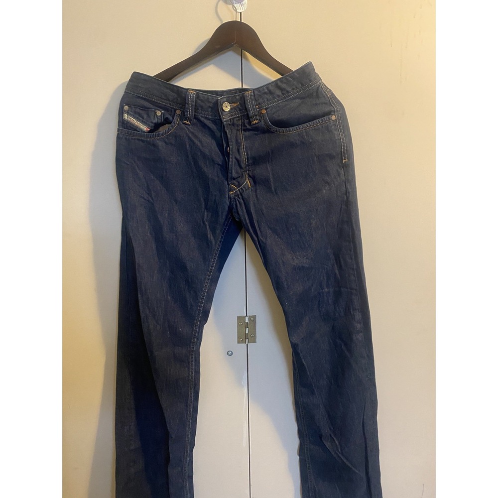 Diesel Larkee Jeans Mens 30x32 Blue Good Regular Straight Button Fly 0802A